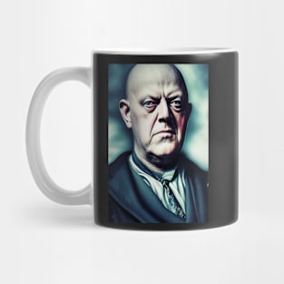 Digital Art Portrait of Aleister Crowley The Great Beast of Thelema Mug